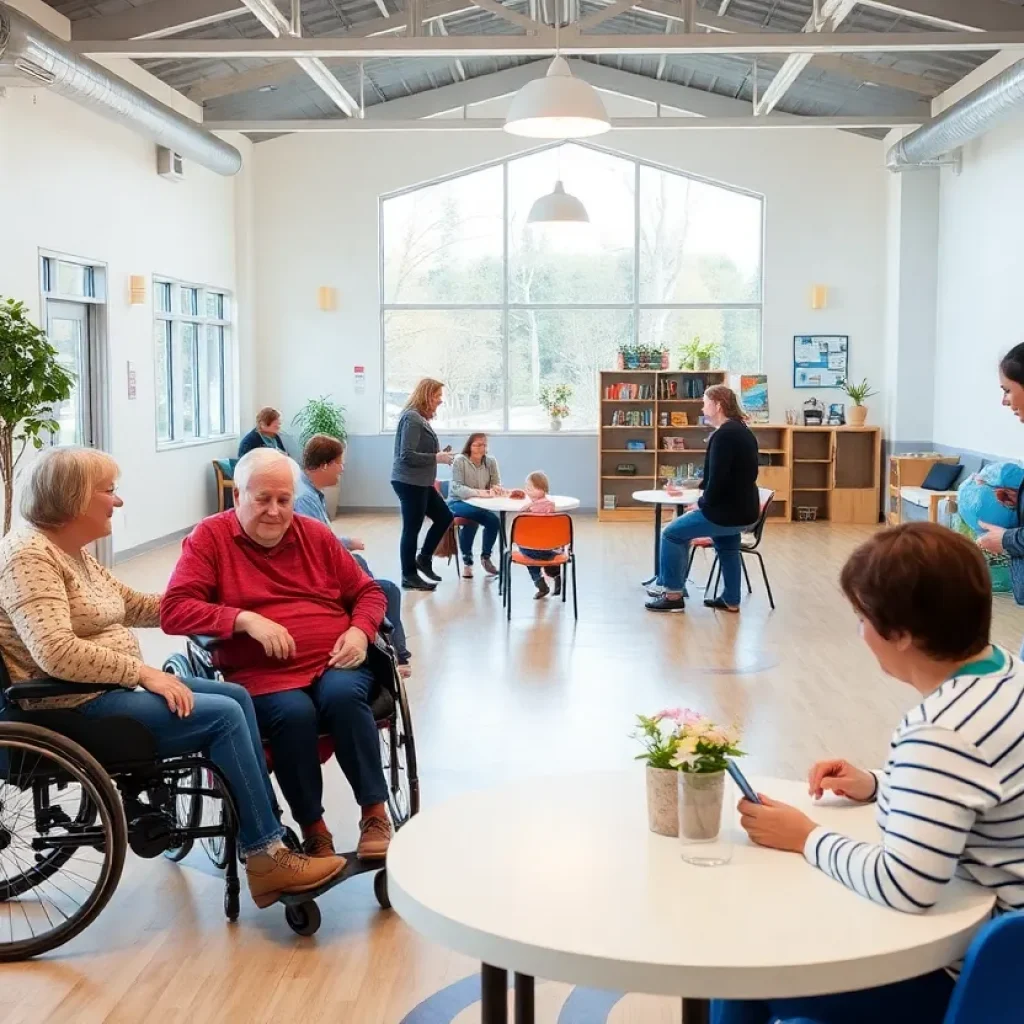 Adults with disabilities engaging in activities at the Ready For Life center in Big Rapids.