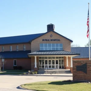 A rural hospital in Michigan surrounded by fields