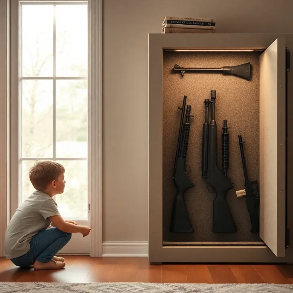 Safe firearm storage solutions for homes.