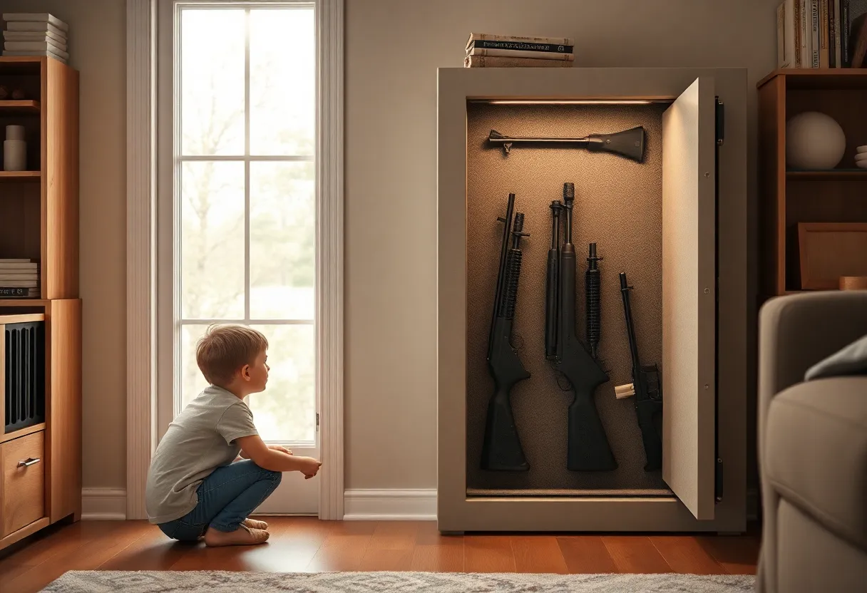 Safe firearm storage solutions for homes.