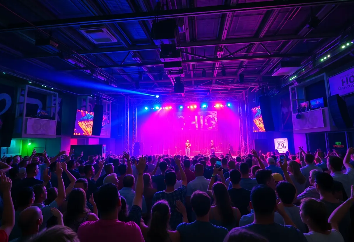 Crowd enjoying T-Rex Fest at The Pyramid Scheme