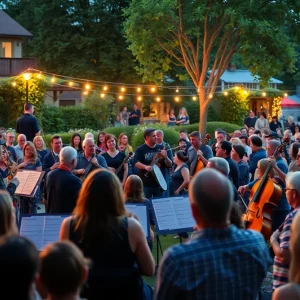 The Verve Pipe performing with the Grand Rapids Symphony at Frederik Meijer Gardens.