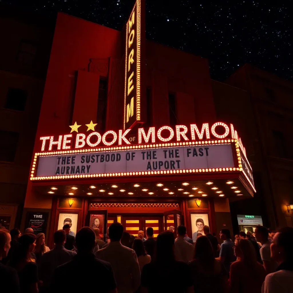 Excited audience outside DeVos Performance Hall for The Book of Mormon