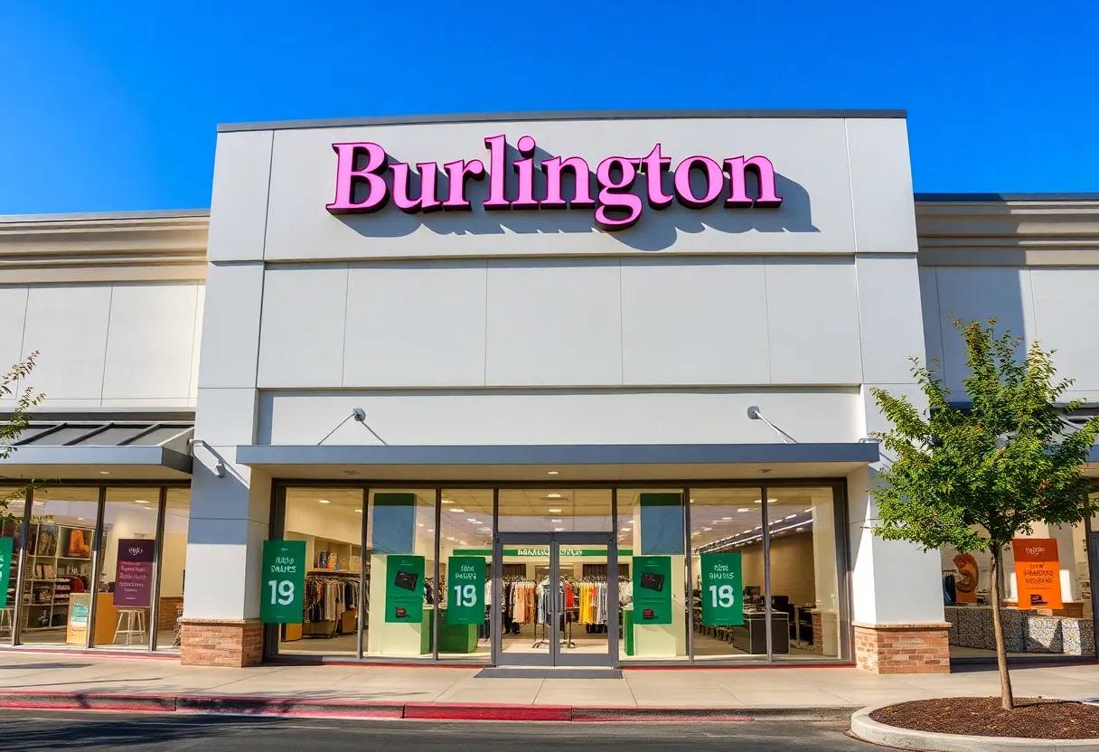 Exterior view of the new Burlington store in Grandville, Michigan.