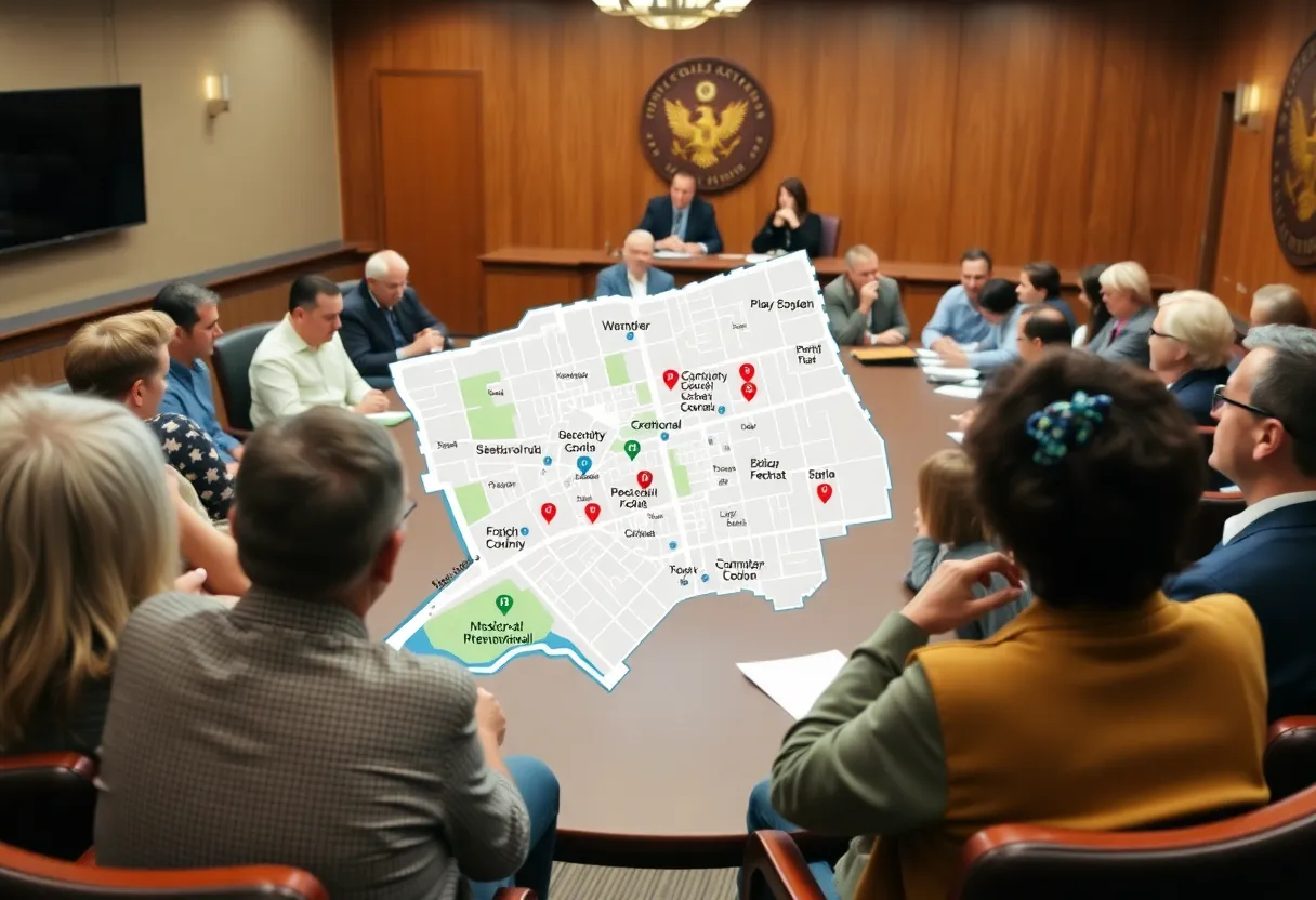 City council members discussing noise ordinance changes