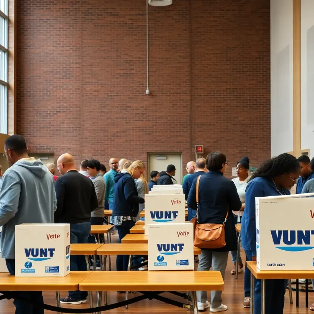 Voters participating in the Detroit municipal elections of 2025