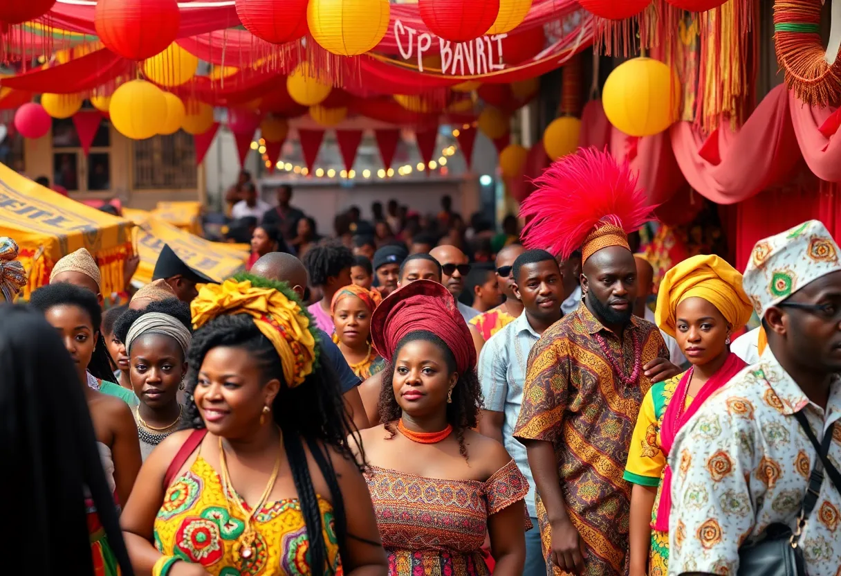 Attendees enjoying the A Glimpse of Africa Festival, showcasing African culture and traditions.