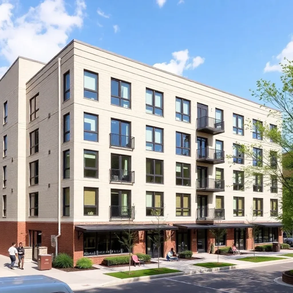New three-story apartment building in Grand Rapids