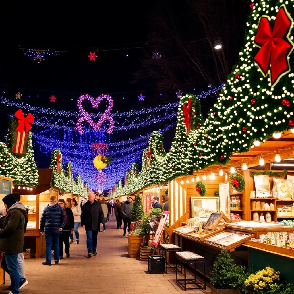 A festive scene from the Grand Rapids Christkindl Markt