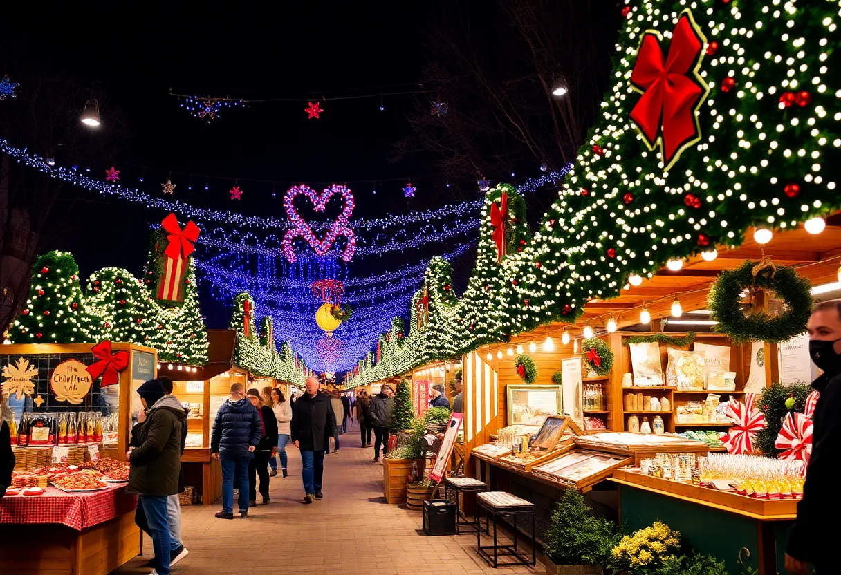 A festive scene from the Grand Rapids Christkindl Markt