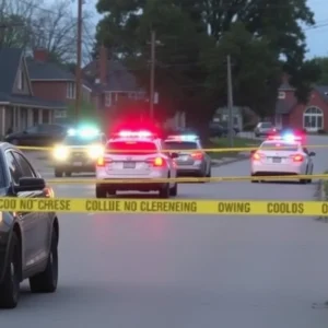 Police investigating a crime scene in Grand Rapids