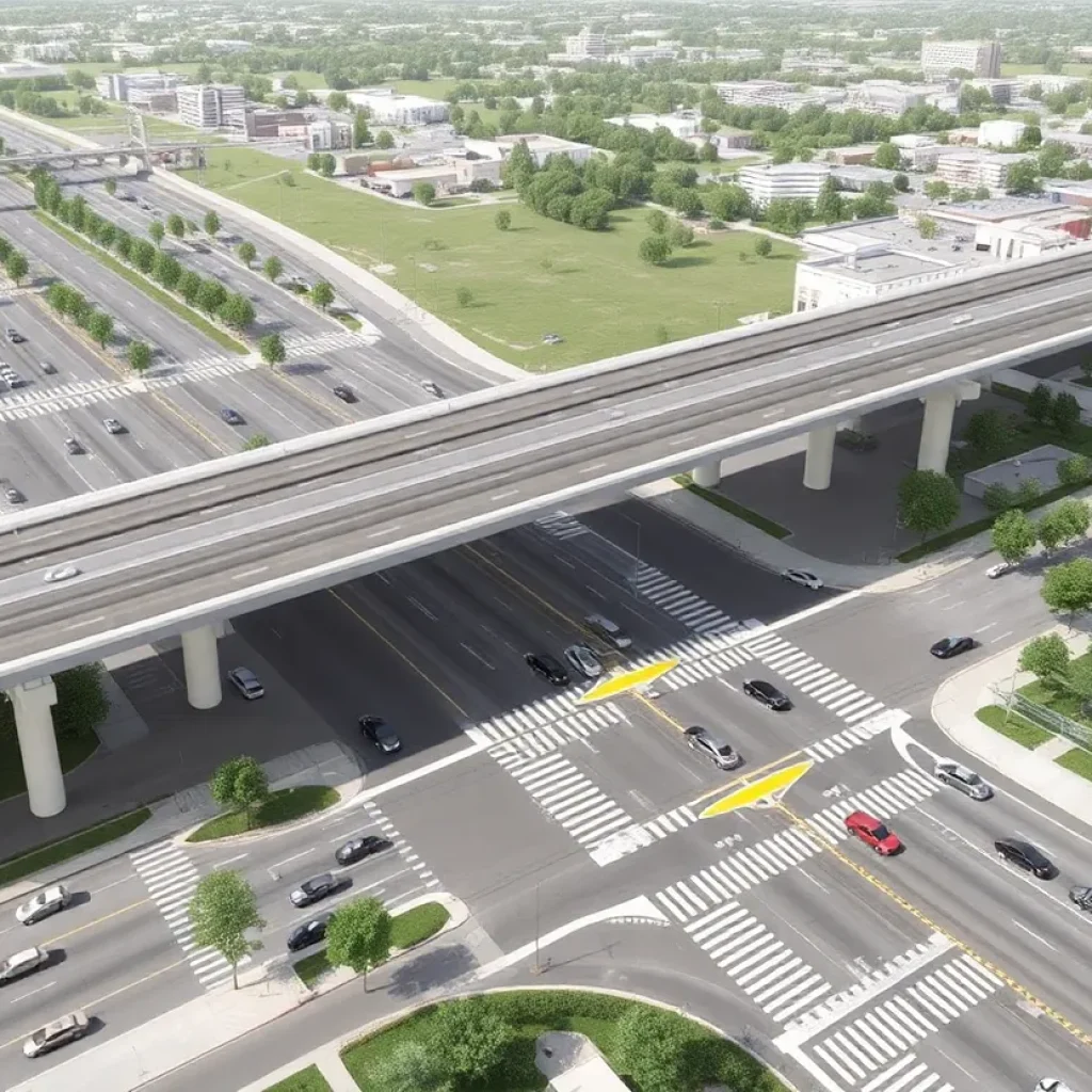 Conceptual design of the new US-131 interchange at Wealthy Street