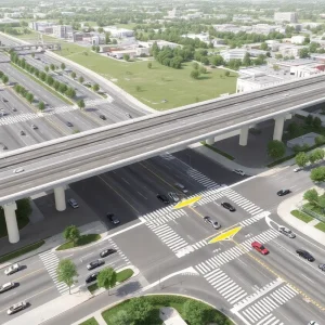 Conceptual design of the new US-131 interchange at Wealthy Street
