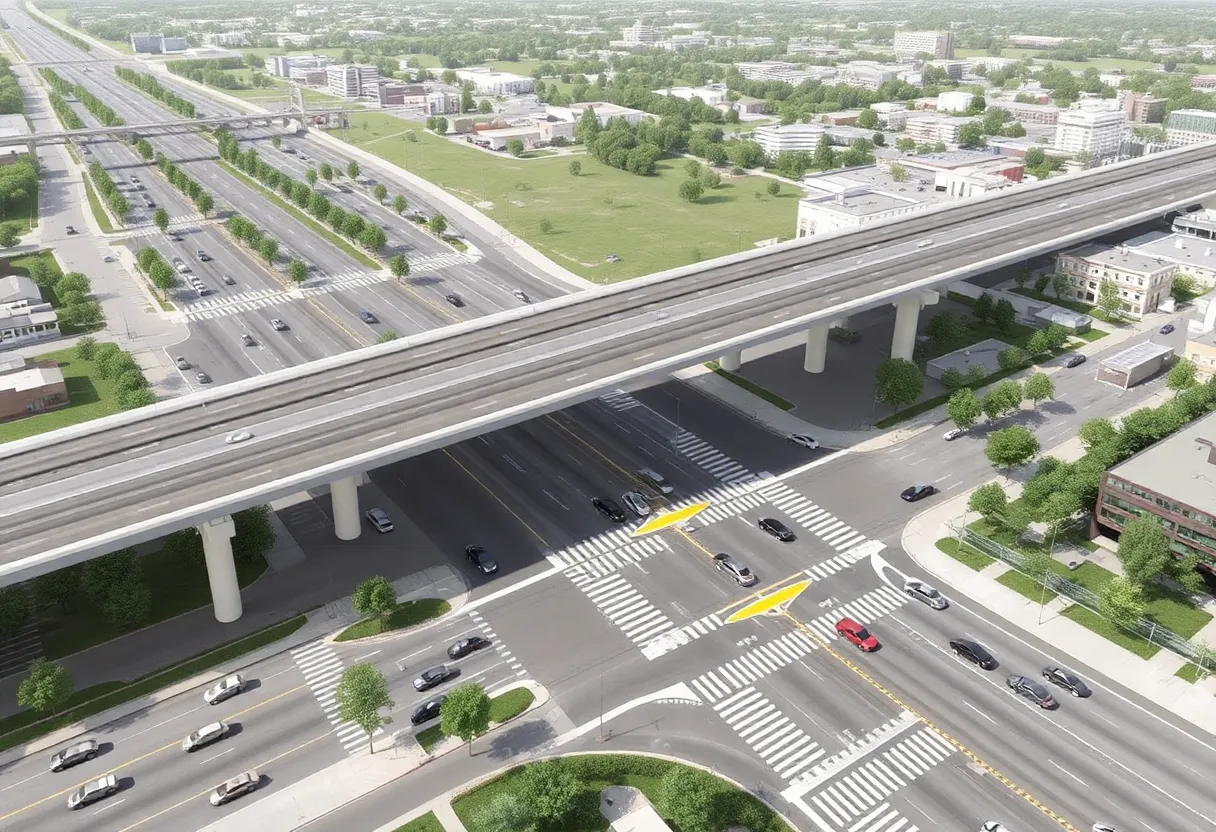 Conceptual design of the new US-131 interchange at Wealthy Street