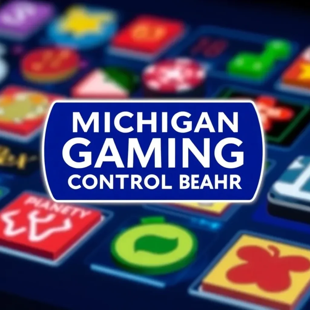 Illustration of Michigan Gaming Control Board enforcement against illegal online gambling