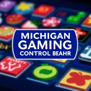 Illustration of Michigan Gaming Control Board enforcement against illegal online gambling