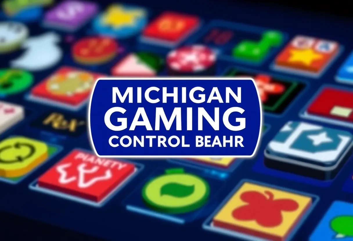 Illustration of Michigan Gaming Control Board enforcement against illegal online gambling