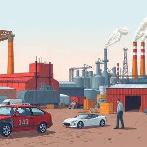 Visual representation of economic challenges in Michigan's automotive sector.