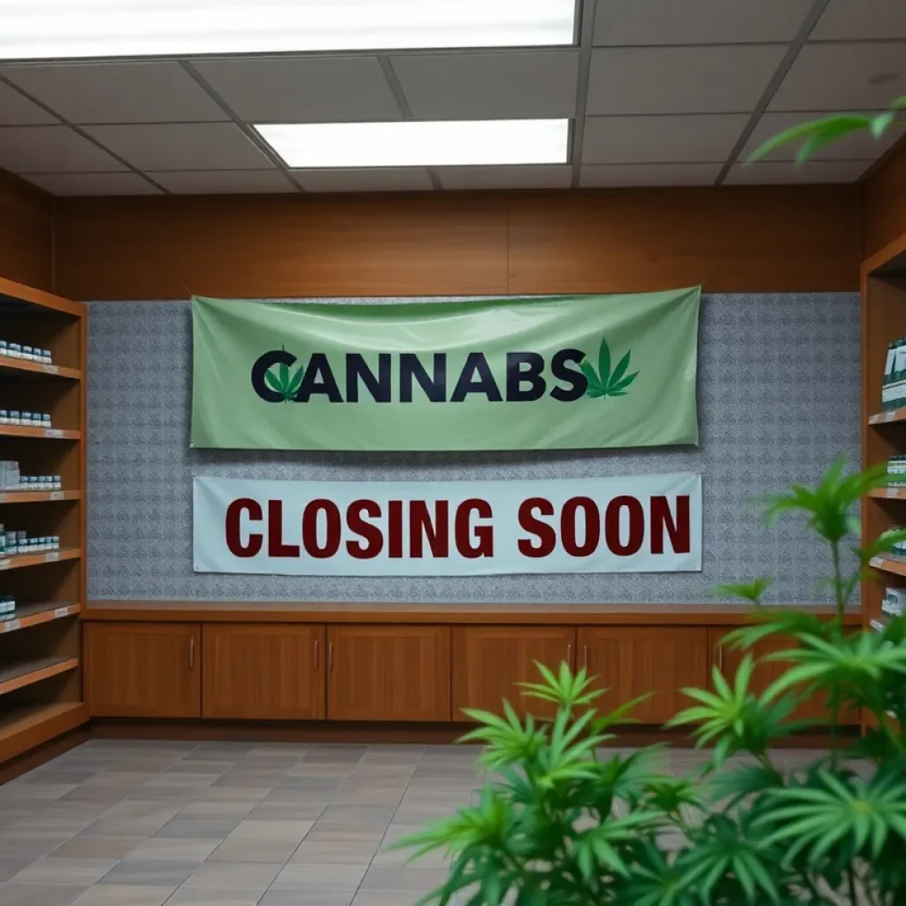 Image depicting a declining cannabis dispensary in Michigan, highlighting the challenges faced by the industry.