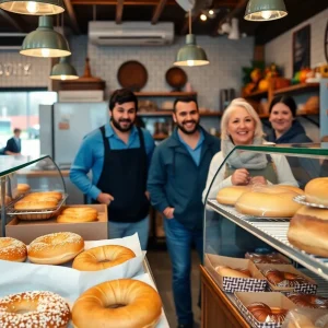 Open Door Bakery with customers enjoying new menu items