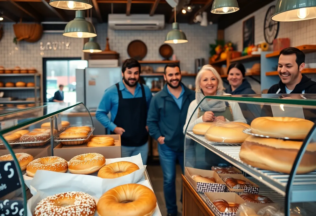 Open Door Bakery with customers enjoying new menu items