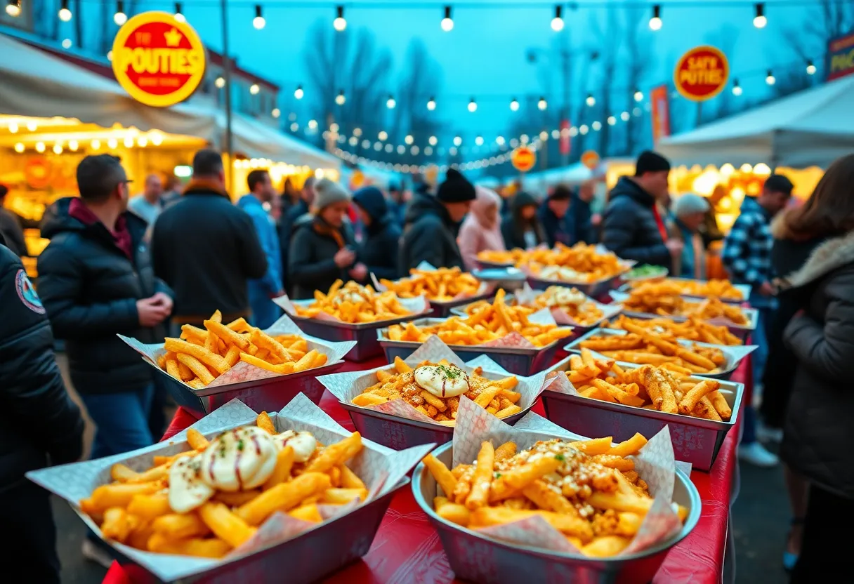 Diverse poutine dishes at the Poutine Prize festival in Grand Rapids