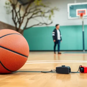Basketball court highlighting safety in schools
