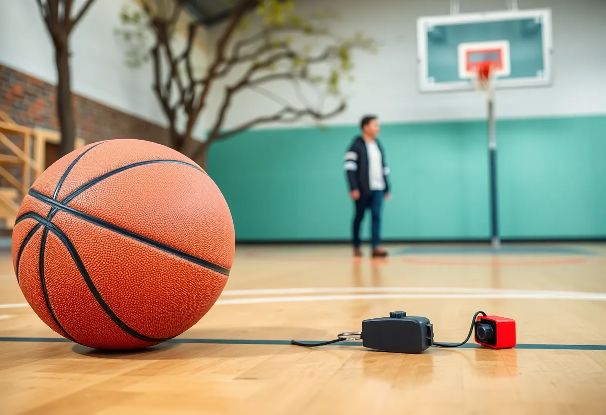 Basketball court highlighting safety in schools