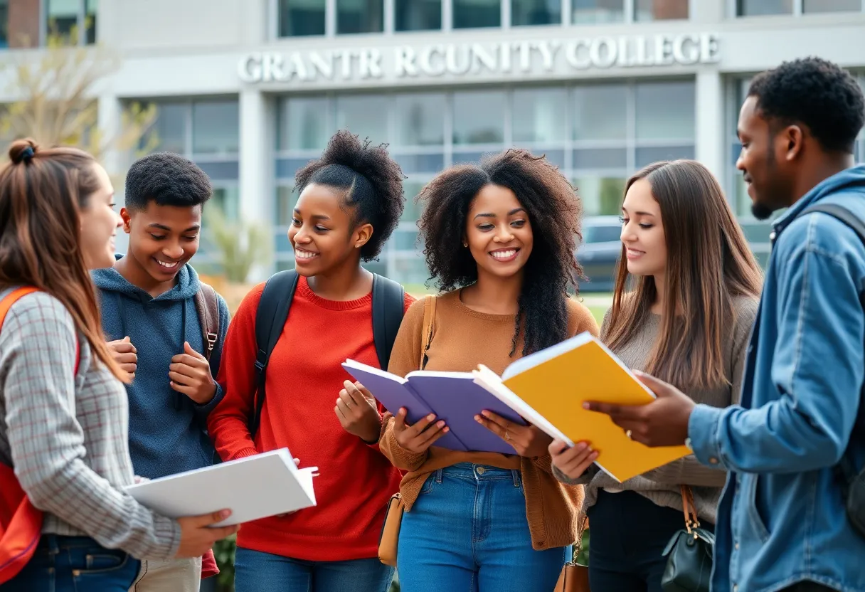 Students studying at Grand Rapids Community College