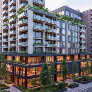 Rendering of The Horizon housing development in Grand Rapids