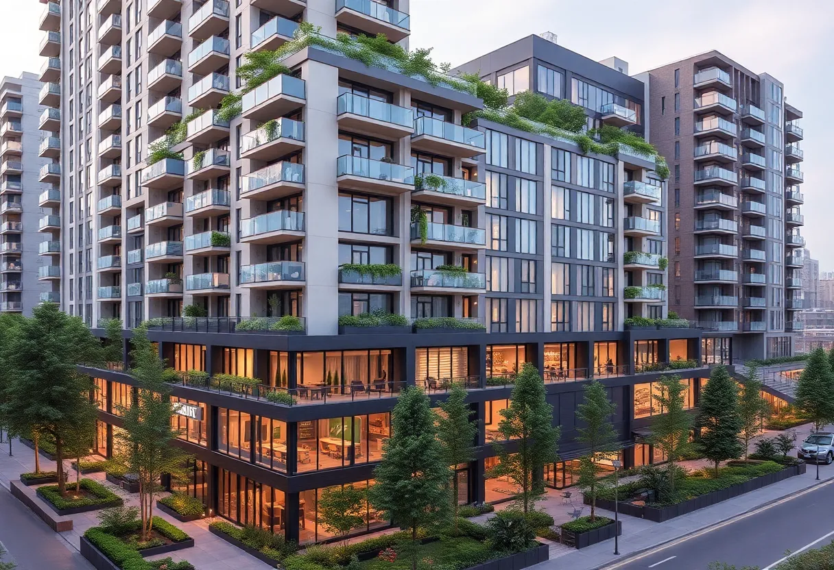 Rendering of The Horizon housing development in Grand Rapids