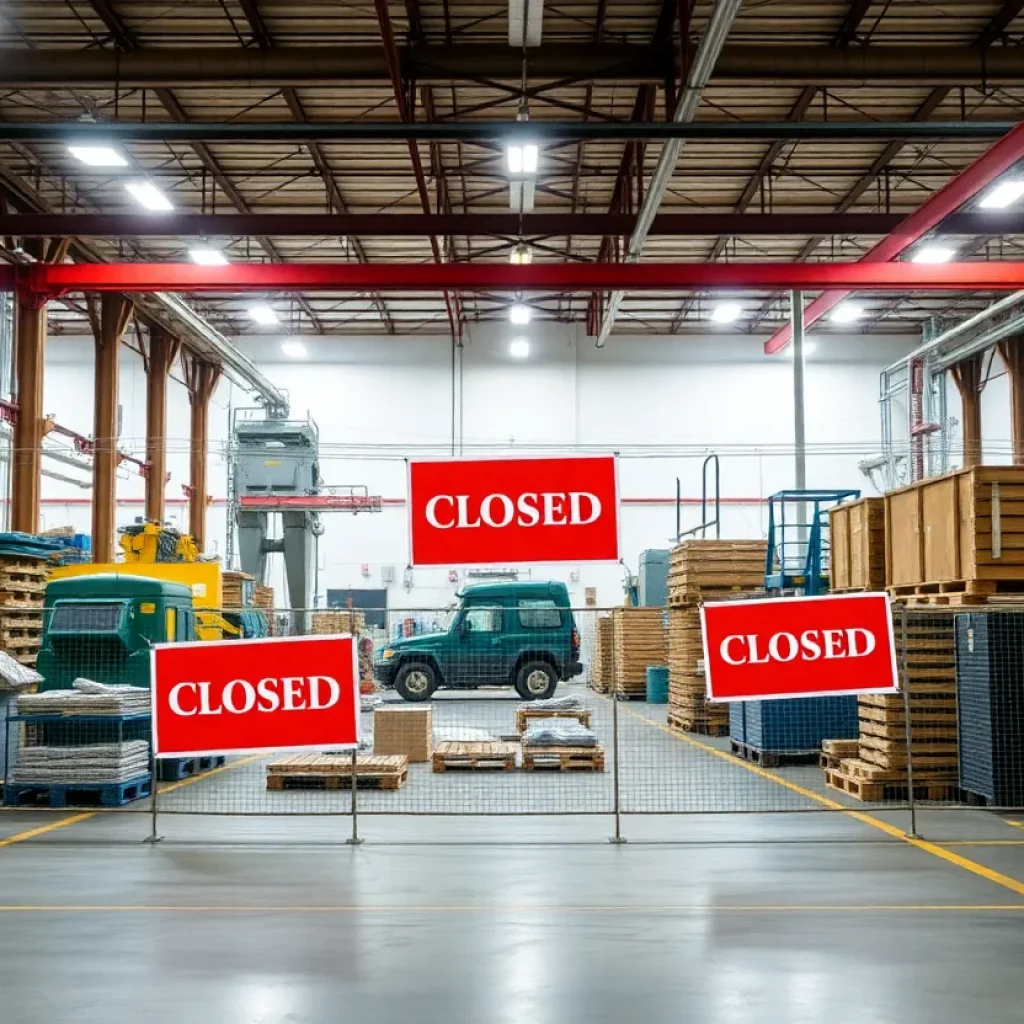 Utz Brands manufacturing facility with closed signs