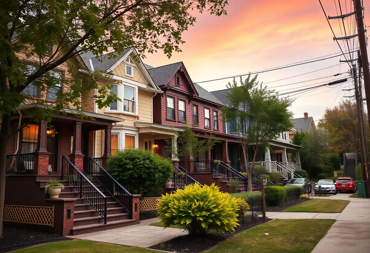 Transforming a neighborhood through home renovations with colorful houses.