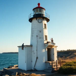 Beaver Head Lighthouse undergoing renovation