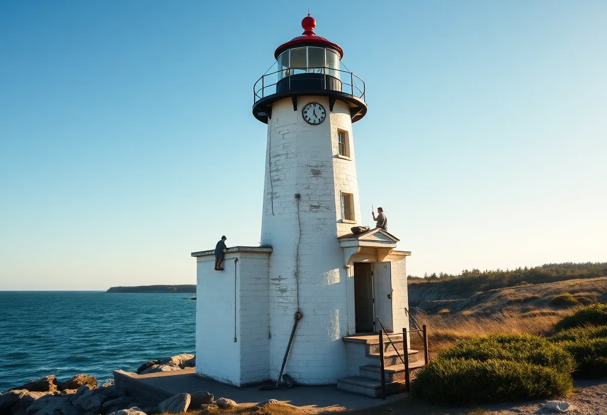 Beaver Head Lighthouse undergoing renovation