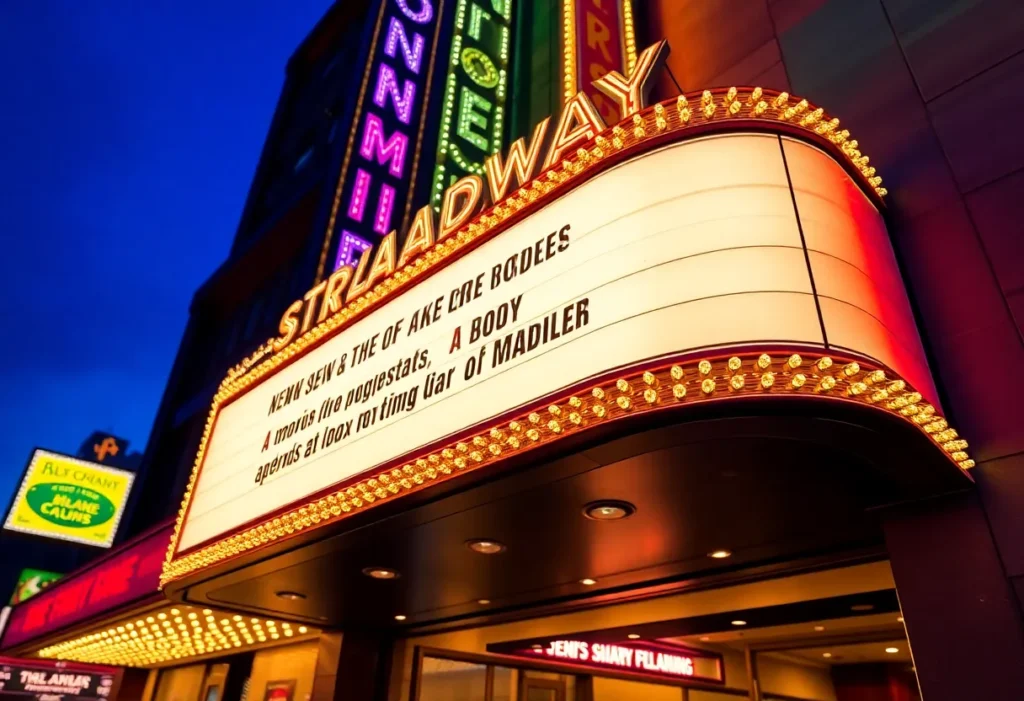 Theater marquee for Broadway Grand Rapids