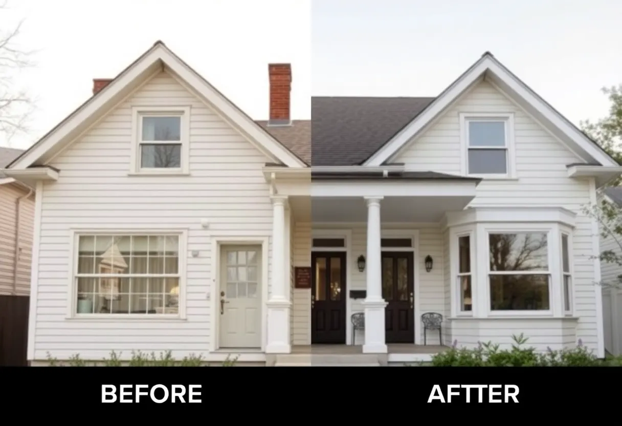 A fixer-upper house with renovation potential in a neighborhood setting