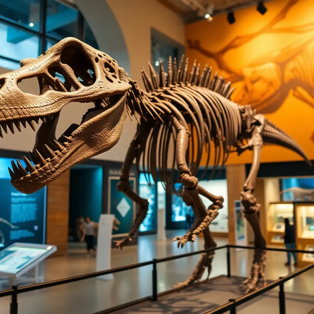 Clapp Family Mastodon skeleton on display at Grand Rapids Public Museum