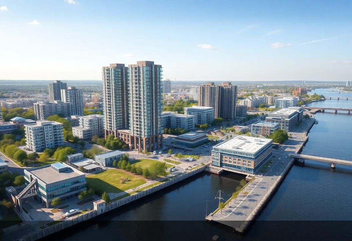 Artist's rendering of the Fulton & Market mixed-use development in Grand Rapids, Michigan.