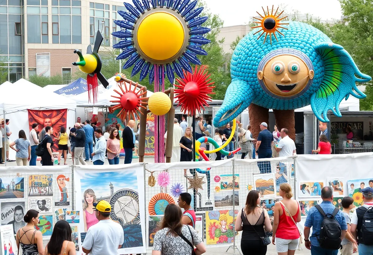 ArtPrize 2025 festival in Grand Rapids featuring various art installations and community engagement.