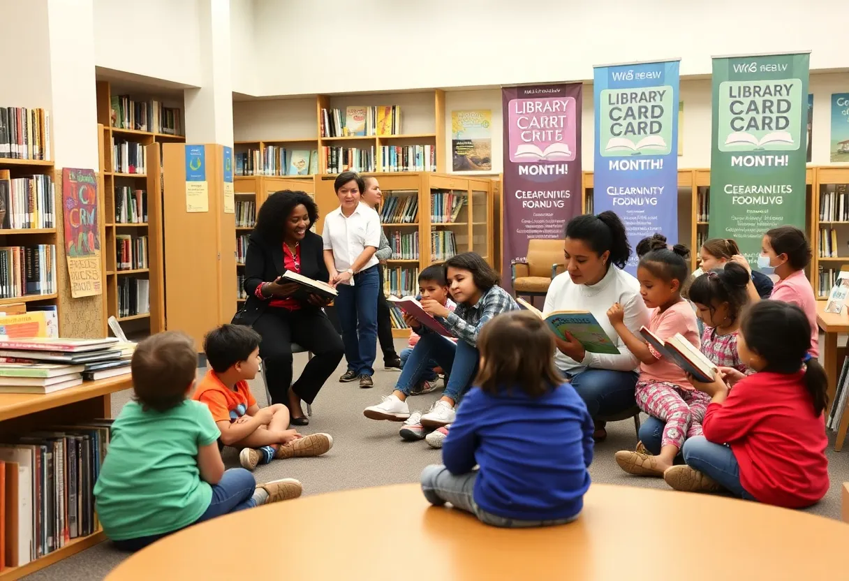Community event at Grand Rapids Public Library for Library Card Sign-Up Month
