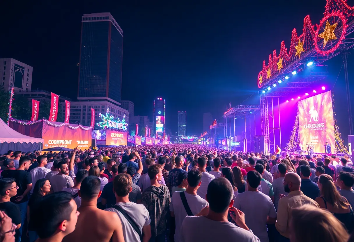 Audience enjoying a live music festival in Grand Rapids