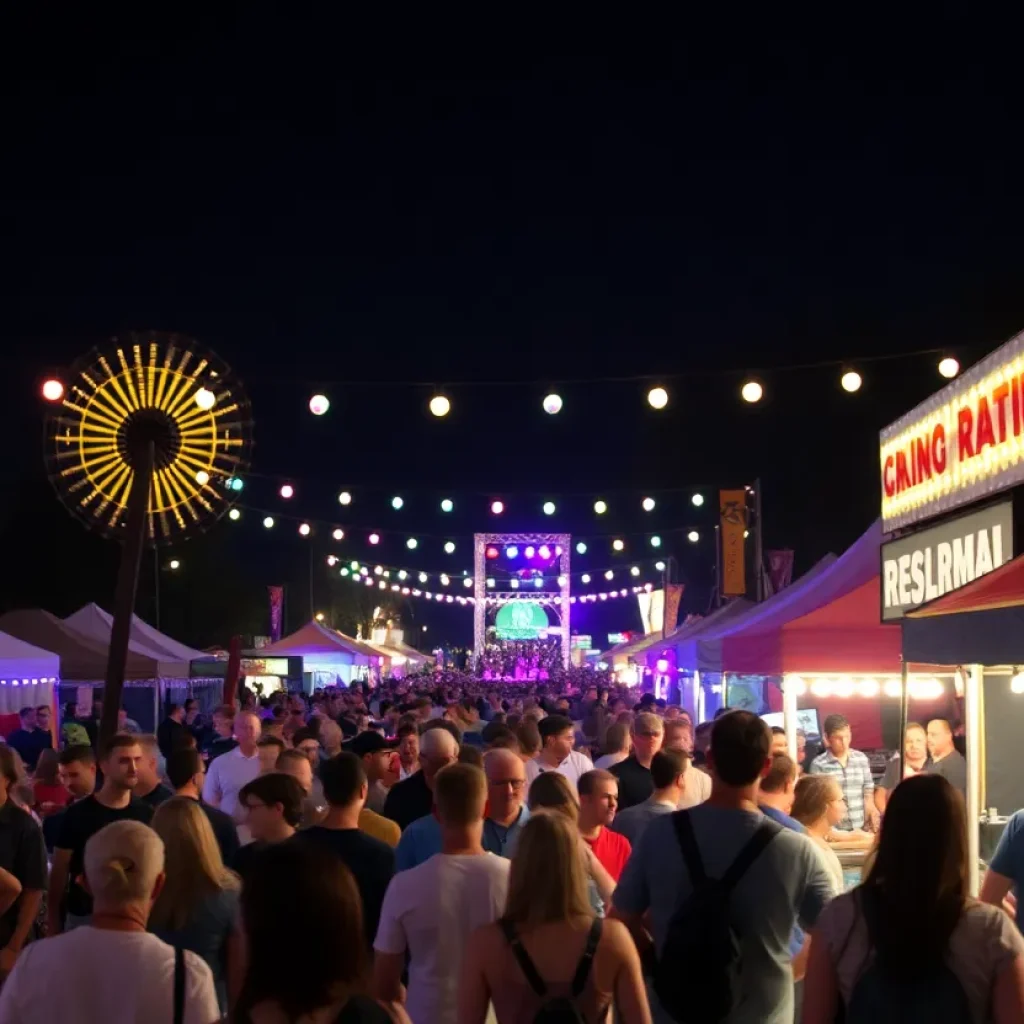 Crowd enjoying live music at Grand Rapids festival