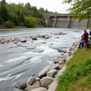Community members engaging in public comment for the Grand Rapids Restore the Rapids project.