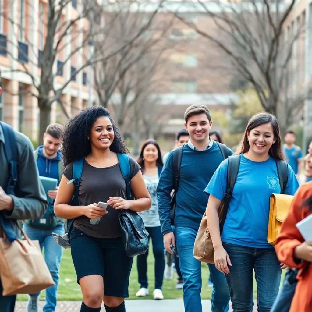Students at Grand Rapids Community College engaging in activities on campus.