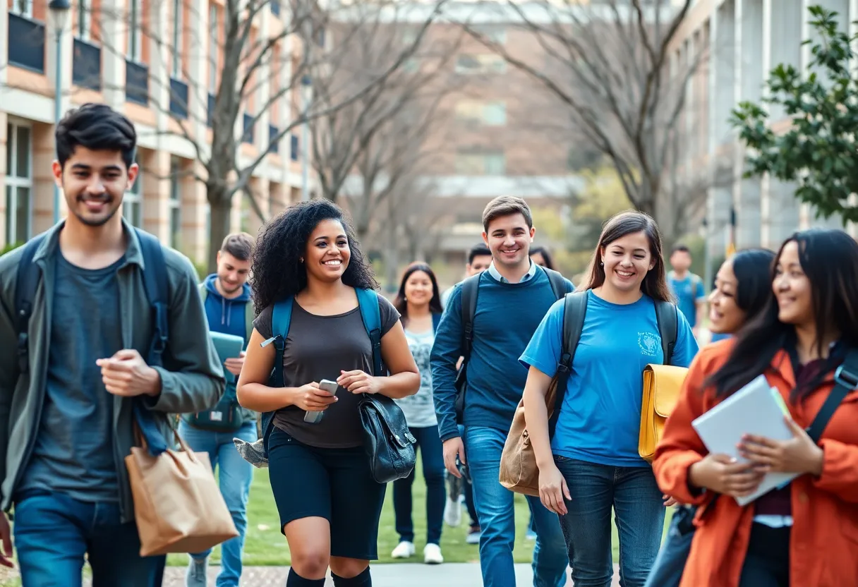 Students at Grand Rapids Community College engaging in activities on campus.