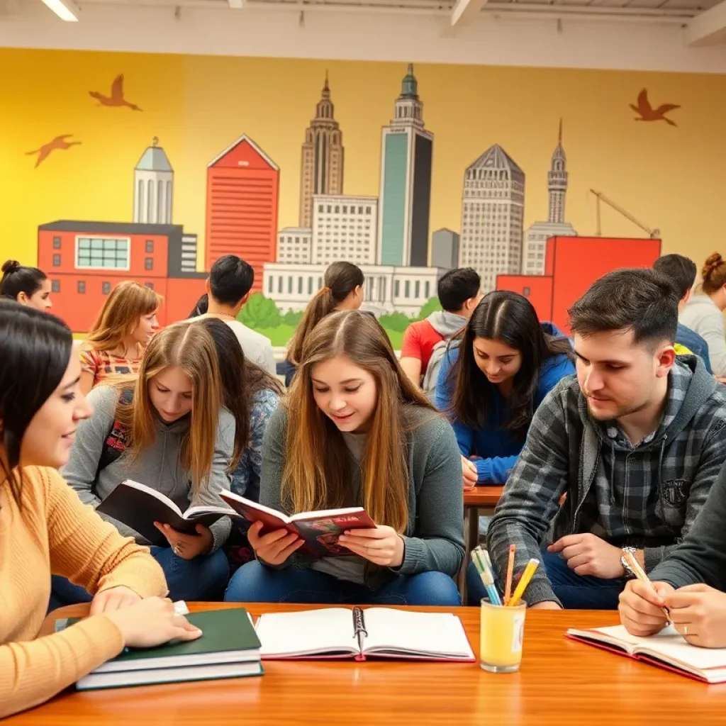 Students in an educational environment representing GRCC and Promise Zone initiative.