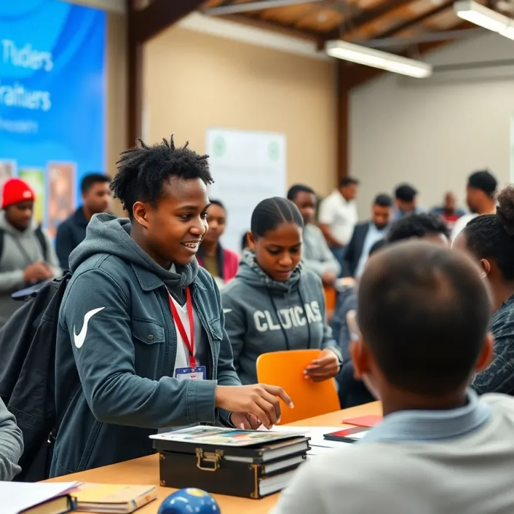 Community members engaged in supporting local youth programs.