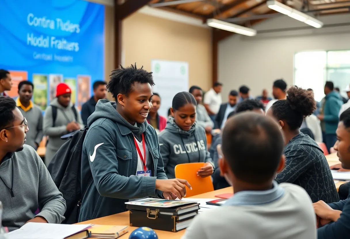 Community members engaged in supporting local youth programs.