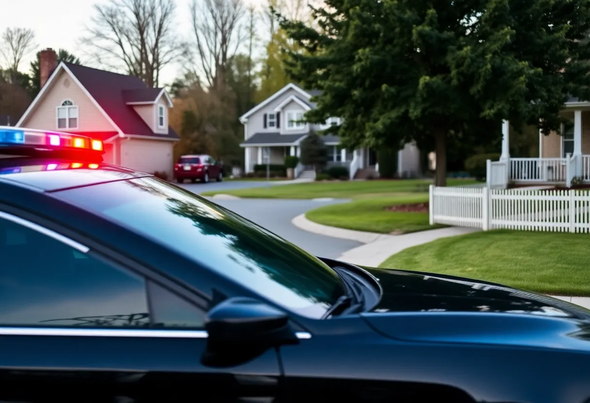 Kentwood police car responding to firearm incident